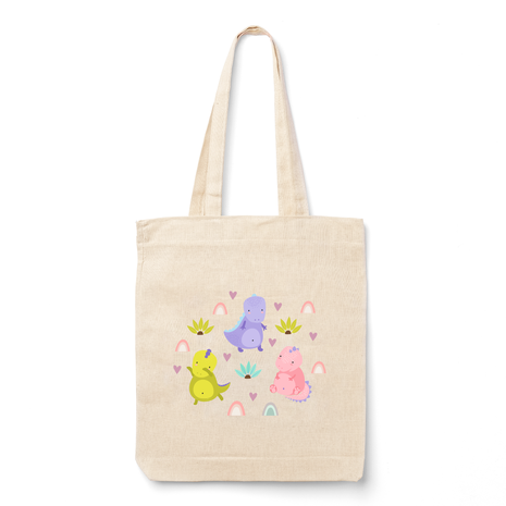 Ajooba Canvas Bag-Baby Dinos