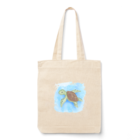 Ajooba Canvas Bag-Swimming Turtle