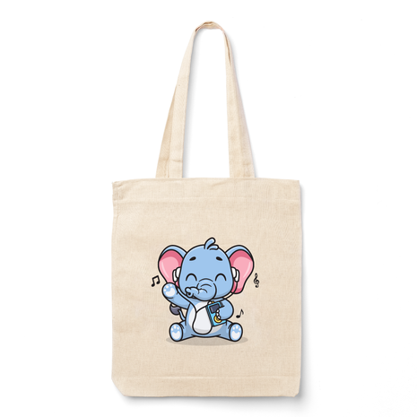 Ajooba Canvas Bag-Music Elephant