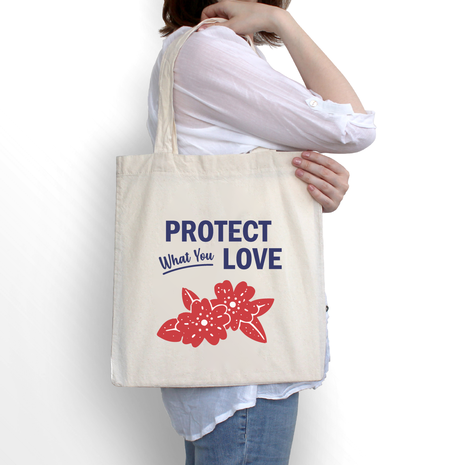 Ajooba Canvas Bag-Protect Love