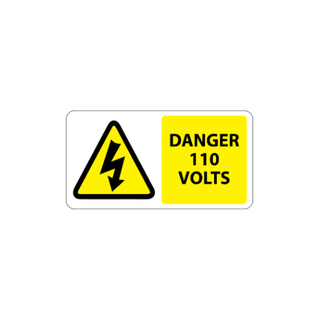 ​Danger 110 Volts Labels 100x50mm