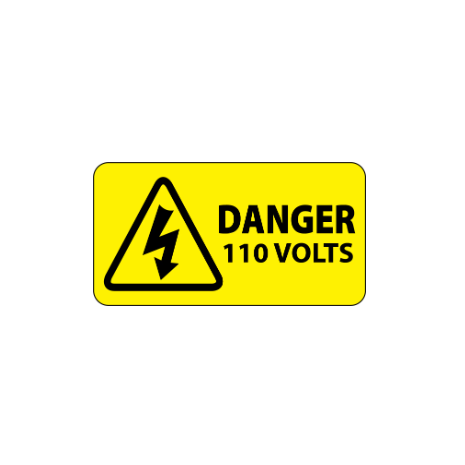 ​Danger 110 Volts Labels 100x50mm