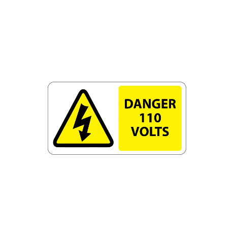 ​Danger 110 Volts Labels 50x25mm