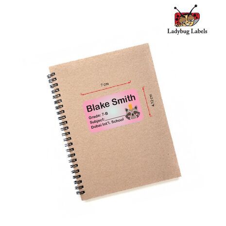 Blue Confetti-Pack of 40 Book Labels