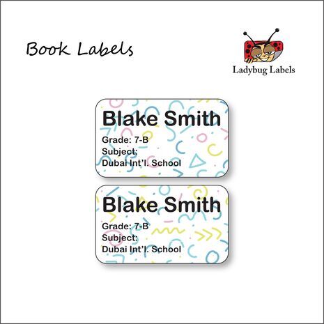 Simply Confetti-Pack of 40 Book Labels