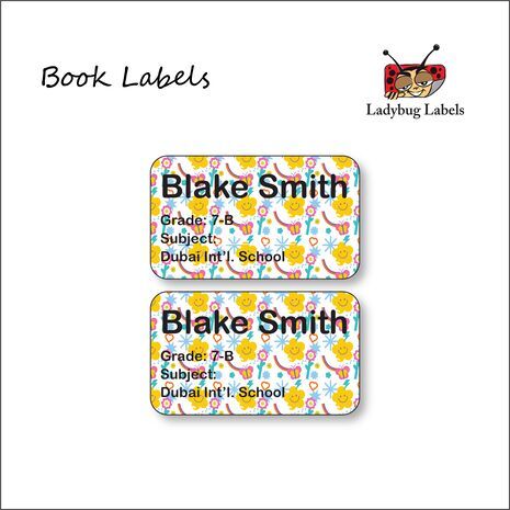 Star and Butterfly-Pack of 40 Book Labels