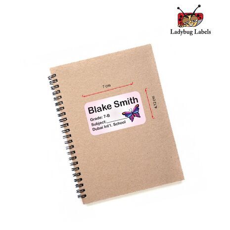 Blue Butterfly-Pack of 40 Book Labels