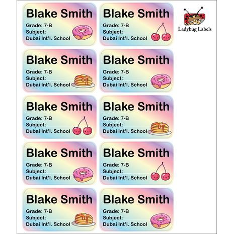 Donut-Pack of 40 Book Labels