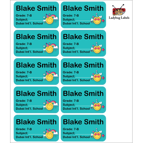 Birthday Smiley-Pack of 40 Book Labels