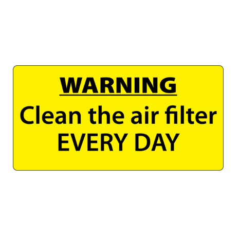 ​​Clean Air Filter Daily Labels
