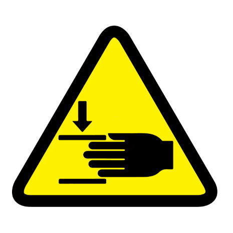 Crushing of Hands Warning Labels