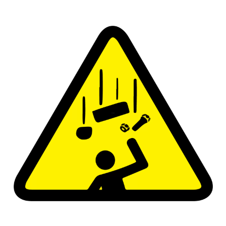 Falling Parts Warning Labels