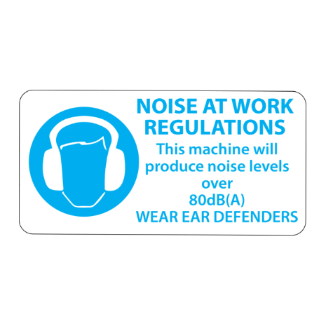 Noise at Work Regulations Labels 50x25mm