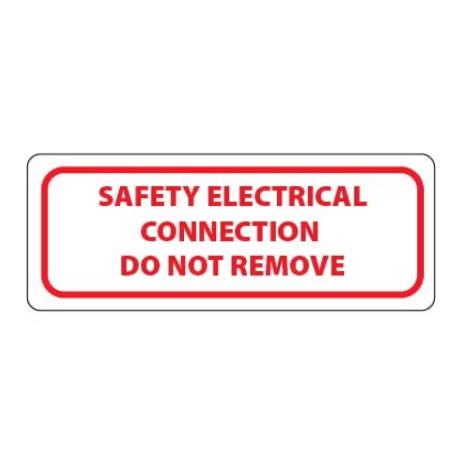 ​Safety Electrical Connection Do Not Remove Labels 65x25mm