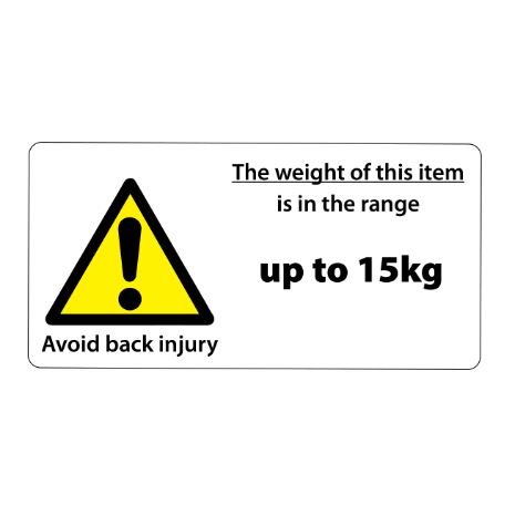 ​Weight Limit up to 15kg Labels 100x50mm
