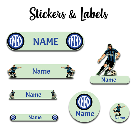 Ajooba - Football- Light Green Personalized Labels -Value pack of 108 labels