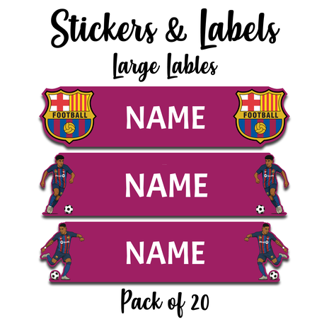 Ajooba - Football-Purple  Personalized Labels -Value pack of 108 labels