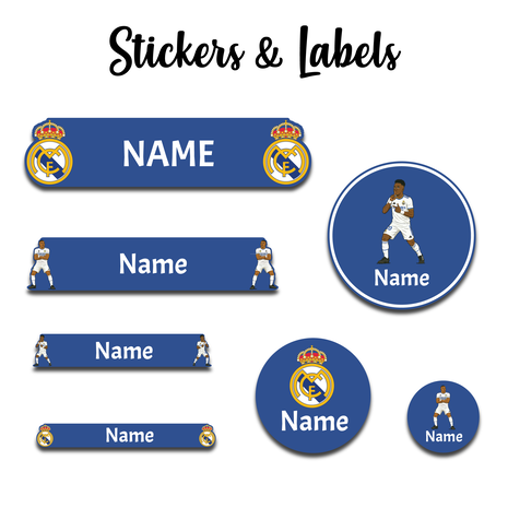 Ajooba - Football- Blue01 Personalized Labels -Value pack of 108 labels