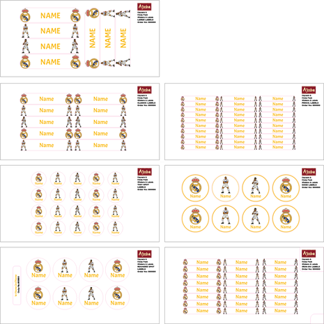 Ajooba - Football- White02 Personalized Labels -Value pack of 108 labels