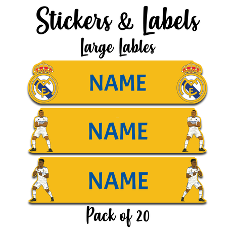 Ajooba - Football- Yellow01 Personalized Labels -Value pack of 108 labels