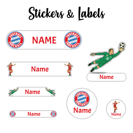 Ajooba - Football- White03 Personalized Labels -Value pack of 108 labels