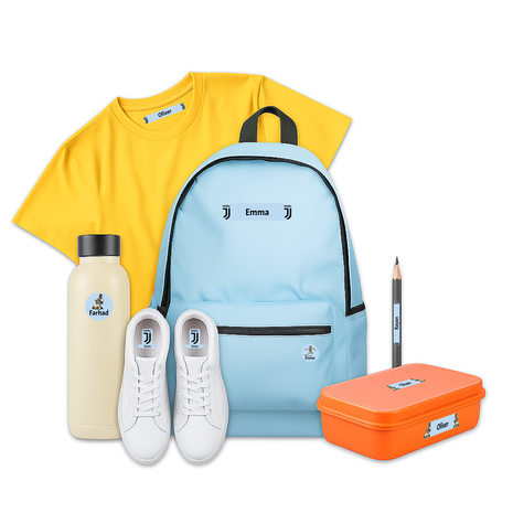 Ajooba - Football- Blue01 Personalized Labels -Value pack of 108 labels