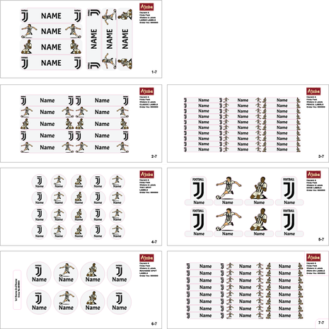 Ajooba - Football- White04 Personalized Labels -Value pack of 108 labels