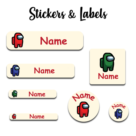 Ajooba - Game of survival  Beige Personalized Labels -Value pack of 108 labels