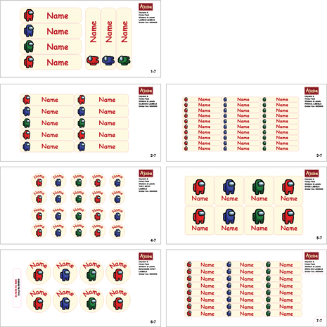Ajooba - Game of survival  Beige Personalized Labels -Value pack of 108 labels