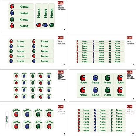 Ajooba - Game of survival  -Green Personalized Labels -Value pack of 108 labels