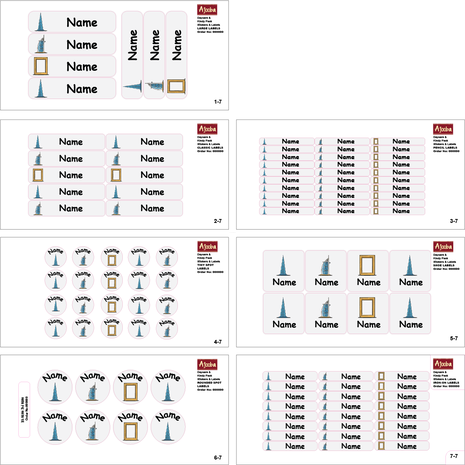 Ajooba - Dubai Light Gray Personalized Labels -Value pack of 108 labels