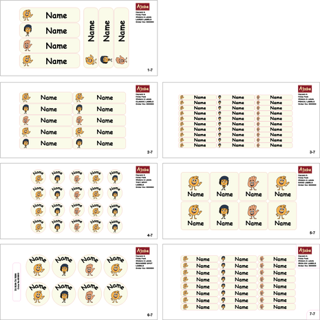 Ajooba - Emoji Movie Light Yellow Personalized Labels -Value pack of 108 labels