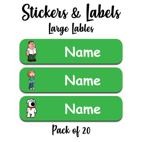 Ajooba - Funny Family Green Personalized Labels -Value pack of 108 labels