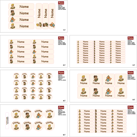 Ajooba - Battle Video Game Light Orange Personalized Labels -Value pack of 108 labels