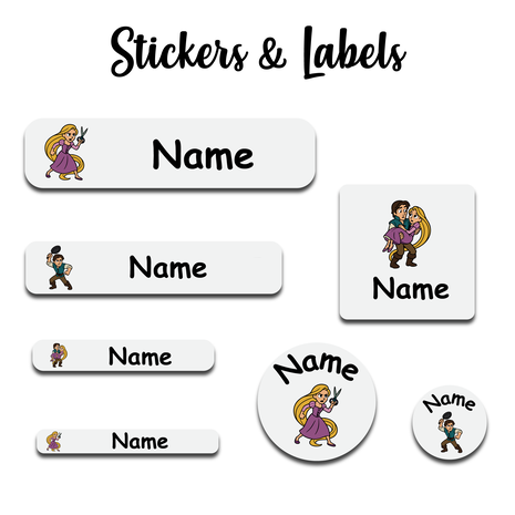 Ajooba - Ice  Princess Gray Personalized Labels -Value pack of 108 labels