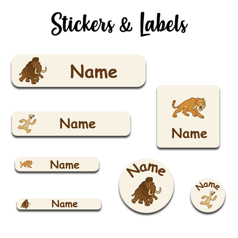 Ajooba - Ice Age Brown Personalized Labels -Value pack of 108 labels