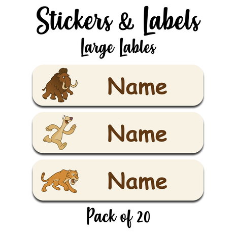 Ajooba - Ice Age Brown Personalized Labels -Value pack of 108 labels