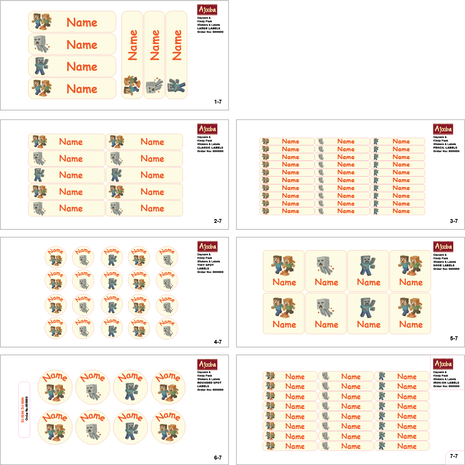 Ajooba - Vedio Game light yellow Personalized Labels -Value pack of 108 labels