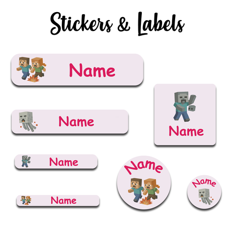 Ajooba - Vedio Game Gray Personalized Labels -Value pack of 108 labels
