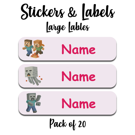 Ajooba - Vedio Game Gray Personalized Labels -Value pack of 108 labels