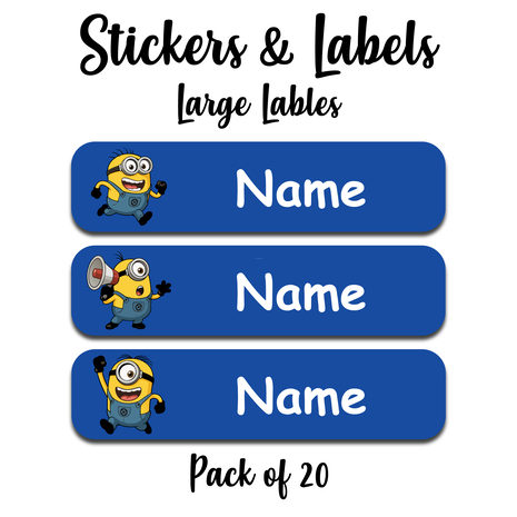 Ajooba - Adventur Movie Blue Personalized Labels -Value pack of 108 labels