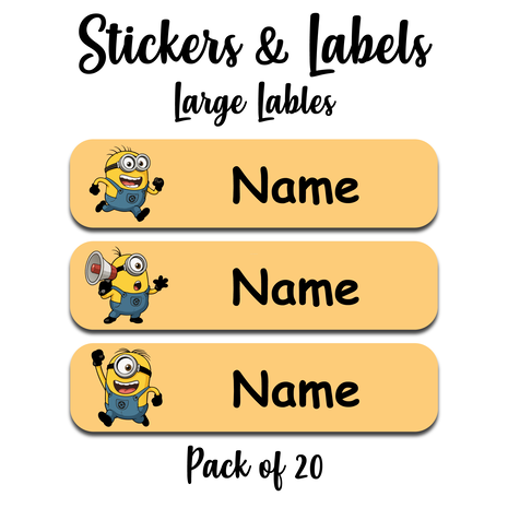 Ajooba - Adventur Movie Orange Personalized Labels -Value pack of 108 labels