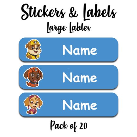 Ajooba - Dog Police Blue Personalized Labels -Value pack of 108 labels