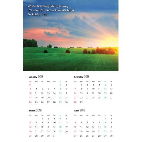 Friend - Personalised Sentimental Wall Calendar