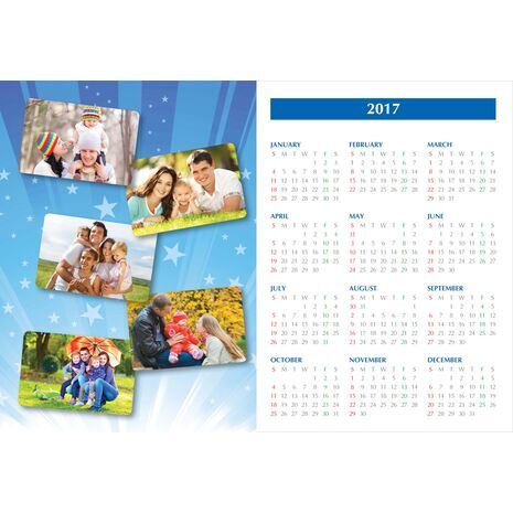 Poster Calendar Collage PCC 012 (5 Photos)