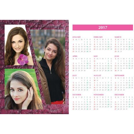 Poster Calendar Collage PCC 004 (3 Photos)