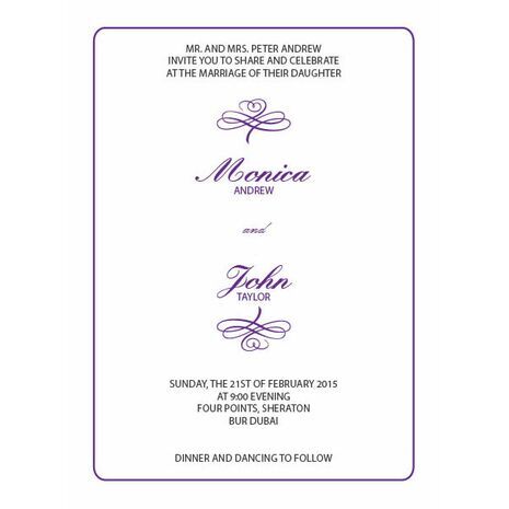 Wedding Invitation Card WIC 7821
