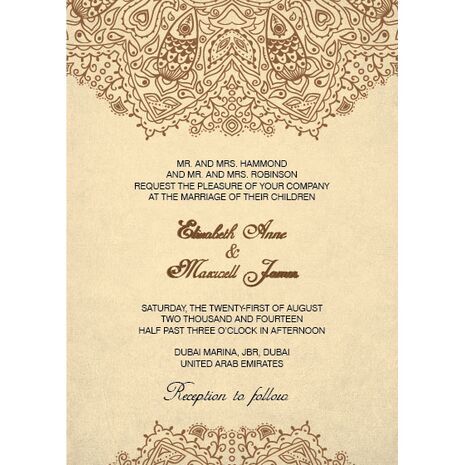 Wedding Invitation Card WIC 7802
