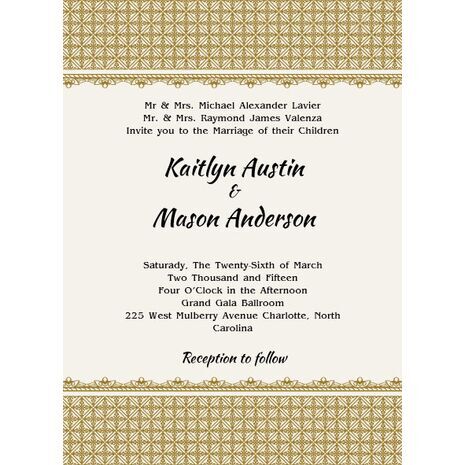 Wedding Invitation Card WIC 7833