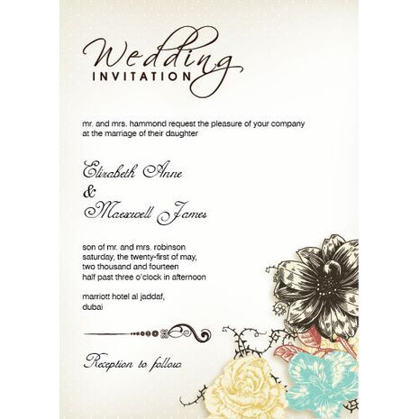 Wedding Invitation Card WIC 7803